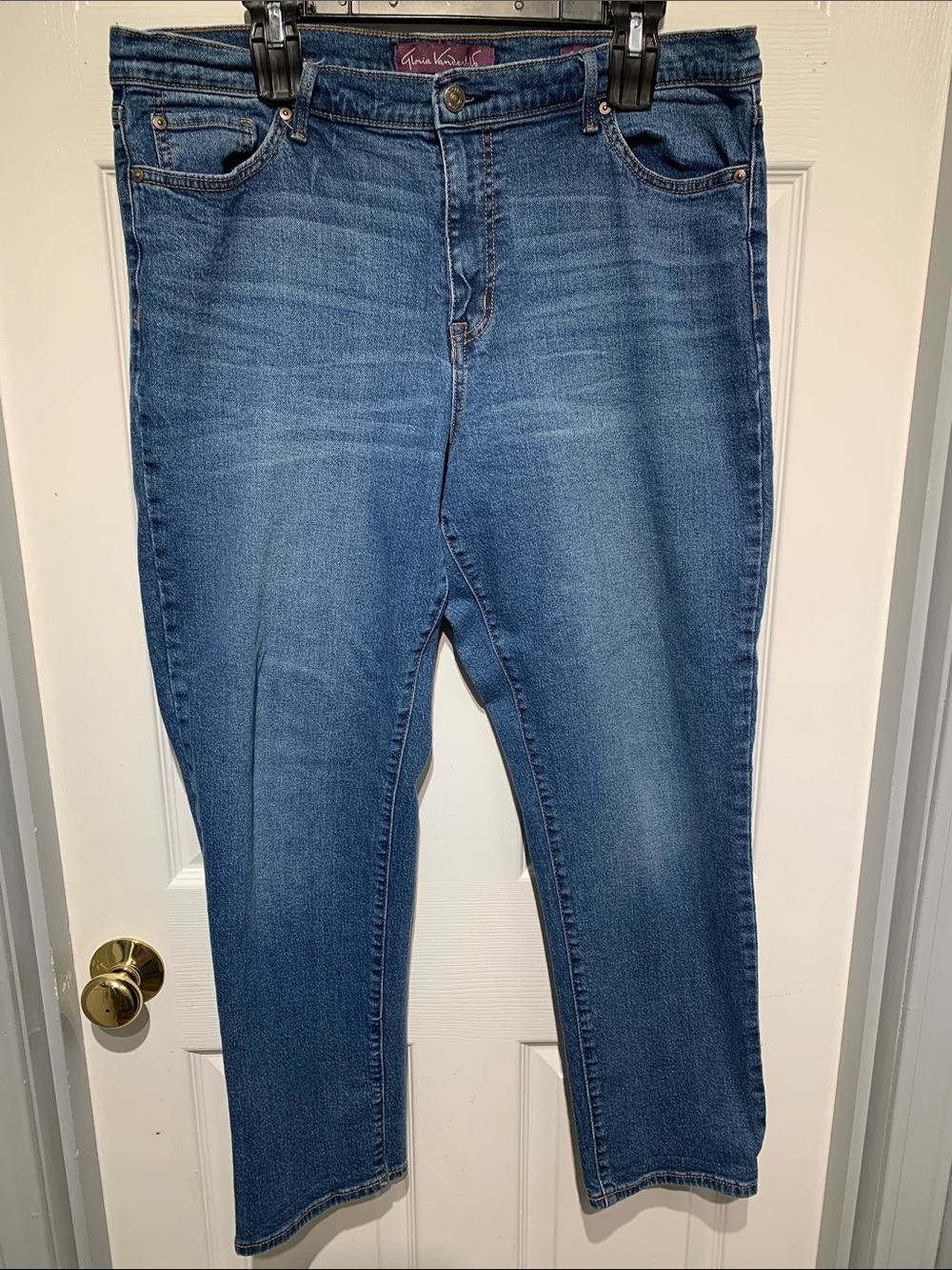 Gloria Vanderbilt Medium Blue High-Rise Straight Leg Jeans